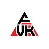 fvk driehoek brief logo ontwerp met driehoekige vorm. fvk driehoek logo ontwerp monogram. fvk driehoek vector logo sjabloon met rode kleur. fvk driehoekig logo eenvoudig, elegant en luxueus logo.