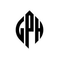 lph cirkel letter logo ontwerp met cirkel en ellipsvorm. lph-ellipsletters met typografische stijl. de drie initialen vormen een cirkellogo. lph cirkel embleem abstracte monogram brief mark vector. vector