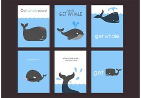 Krijg Whale Soon Cards Gratis Vector