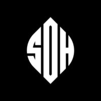 sdh cirkel letter logo ontwerp met cirkel en ellipsvorm. sdh ellipsletters met typografische stijl. de drie initialen vormen een cirkellogo. sdh cirkel embleem abstracte monogram brief mark vector. vector