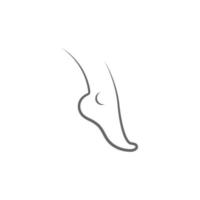 menselijke voet pictogram logo ontwerp illustratie vector