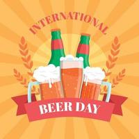 internationale bierdag illustratie vector