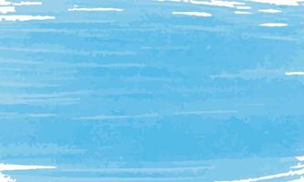 aquarel blauwe achtergrond hand tekenen abstract patroon geschilderd heldere verf papier of hout grote penseelstreken thema van zee, lucht, vakantie, zomer vector
