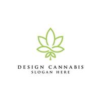 marihuana ontwerp logo gezondheid pictogram, vector sjabloon - vector