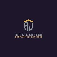 letter aj eerste pictogram monogram.- vector inspirerend logo-ontwerp - vector