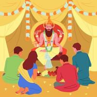 vishwakarma puja festiviteit vector