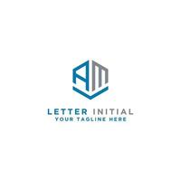 letter am eerste pictogram monogram.-vector inspiratie logo ontwerp - vector