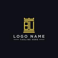 logo-ontwerpinspiratie voor bedrijven uit de beginletters van het bu-logopictogram. -vector vector