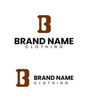 logo voor bedrijf, letter b-logo, kledinglogo, logo voor modemerken vector