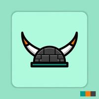 futuristische Viking helm mascotte ontwerp illustratie. sport team mascotte logo type illustratie vector