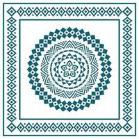 tribal sjaal bandana patroon. Polynesische Maori-stijl ontwerp voor vrouw hijab, boho tapijt, bandana, dassen, batik, tapijt, sjaal, kussensloop. vierkant patroon vector