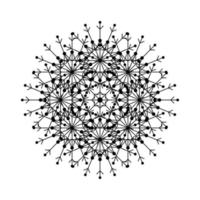 mandala ronde cirkel kant symboolpictogram. abstracte oosterse mandala sjabloon. yoga stijl arabesk patroon elegant element icoon vector