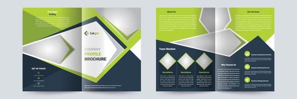bedrijfsprofiel tweevoudig zakelijke brochure ontwerpsjabloon vector