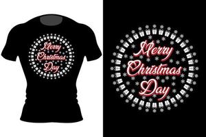 vrolijk kerst typografie t-shirt ontwerp vector