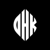 oxk cirkel letter logo ontwerp met cirkel en ellipsvorm. oxk ellips letters met typografische stijl. de drie initialen vormen een cirkellogo. oxk cirkel embleem abstracte monogram brief mark vector. vector