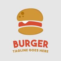 hamburger logo sjabloon met vintage kleuren op geïsoleerde achtergrond vector