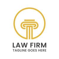 advocatenkantoor logo sjabloon op geïsoleerde achtergrond vector