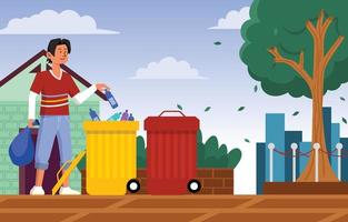 recycling thuis achtergrond vector