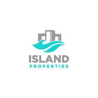 logo company island Properties is modern en eenvoudig voor uw bedrijf vector