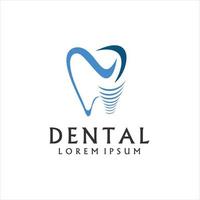 tandheelkundig implantaat logo tanden tand vector icon