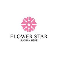 ster bloem logo ontwerp oneindigheid lus vector sjabloon. luxe sieraden mode logo concept icoon