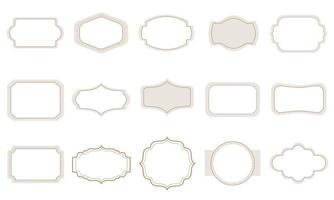 set van vintage frame vector