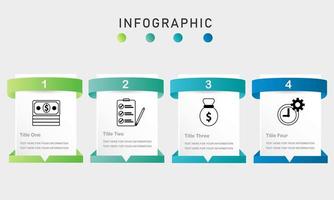 moderne infographicsbanner met pictogram voor bedrijfspresentatie en rapport vector