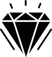 diamant glyph icoon vector