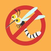 stop knokkelkoorts, muggendrager van denguevirus, zikavirus, malaria. muggen controle concept. vector