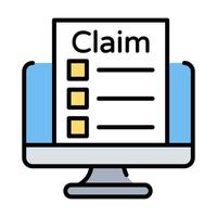 online claim moderne concepten ontwerp, vectorillustratie vector