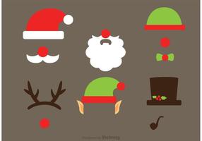 Cristmas photobooth vector prop set