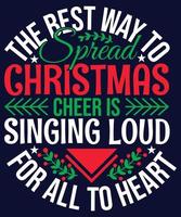 de beste manier om kerstsfeer te verspreiden is luid zingen voor iedereen vector
