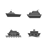 cruiseschip pictogram vector illustratie ontwerpsjabloon