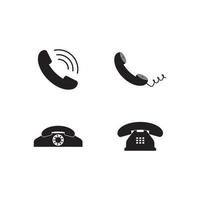 telefoon ontvanger pictogram vector ontwerpsjabloon