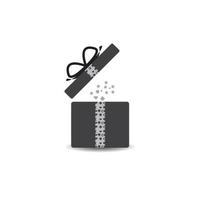 cadeau pictogram vector illustratie ontwerpsjabloon