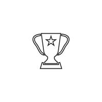 trofee pictogram vector illustratie ontwerpsjabloon