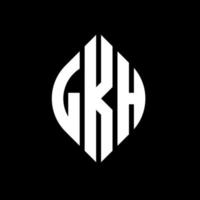 lkh cirkel letter logo ontwerp met cirkel en ellipsvorm. lkh ellipsletters met typografische stijl. de drie initialen vormen een cirkellogo. lkh cirkel embleem abstracte monogram brief mark vector. vector