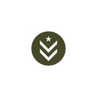 militaire rang pictogram vector illustratie ontwerpsjabloon