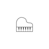 piano pictogram vector illustratie logo sjabloon.