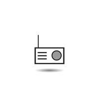 radio pictogram vector illustratie ontwerpsjabloon