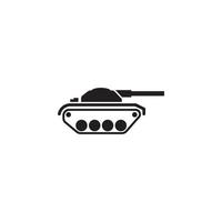 pictogram militaire tank vector