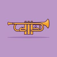 illustratie van trompet met detail vector