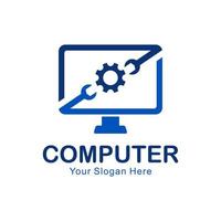 computer reparatie logo vector