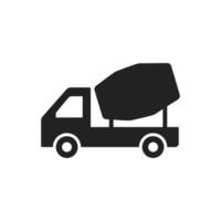 betonmixer vrachtwagen icoon vector