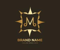 abstracte letter m logo ontwerpsjabloon. luxe, eenvoudig en elegant monochroom monogram ontwerpsjabloon vector