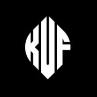 kvf cirkel letter logo ontwerp met cirkel en ellipsvorm. kvf ellipsletters met typografische stijl. de drie initialen vormen een cirkellogo. kvf cirkel embleem abstracte monogram brief mark vector. vector