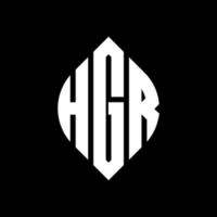 hgr cirkel letter logo ontwerp met cirkel en ellipsvorm. hgr ellipsletters met typografische stijl. de drie initialen vormen een cirkellogo. hgr cirkel embleem abstracte monogram brief mark vector. vector