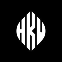 hkv cirkel letter logo ontwerp met cirkel en ellipsvorm. hkv ellipsletters met typografische stijl. de drie initialen vormen een cirkellogo. hkv cirkel embleem abstracte monogram brief mark vector. vector