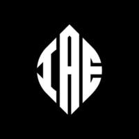 iae cirkel letter logo ontwerp met cirkel en ellipsvorm. iae ellipsletters met typografische stijl. de drie initialen vormen een cirkellogo. iae cirkel embleem abstracte monogram brief mark vector. vector