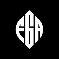 fga cirkel letter logo ontwerp met cirkel en ellipsvorm. fga ellipsletters met typografische stijl. de drie initialen vormen een cirkellogo. fga cirkel embleem abstracte monogram brief mark vector. vector